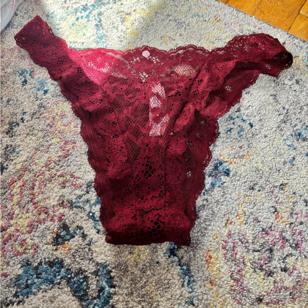 NWT VS Burgundy Dream Brazilian Panty